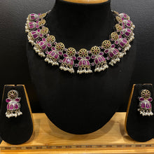 Oxidized Necklace Set 1208-69 - Dazzles Jewellery