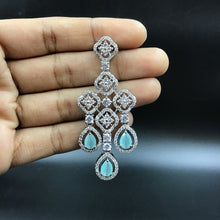 Silver Polish Zircon/AD Necklace Set 6757-69 - Dazzles Jewellery