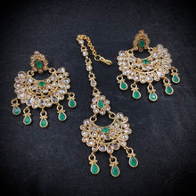 Green Gold Look Necklace Set 9526-4390 - Dazzles Jewellery