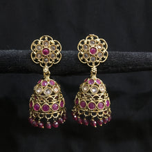 Jhumki Antique Earring 3965-28 - Dazzles Jewellery