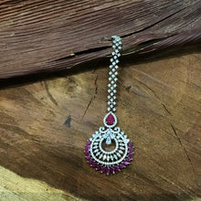 Zircon/AD Maang Tikka 1356-69 - Dazzles Jewellery