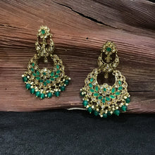 Green Mehandi Polish Chandbali - Dazzles Jewellery