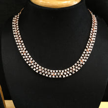 Round Neck Zircon/AD Necklace Set 6206-08 - Dazzles Jewellery