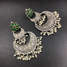Chandbali Oxidized Earring 4695-59 - Dazzles Jewellery