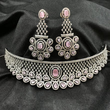 Choker Zircon/AD Necklace Set 3156-11 - Dazzles Jewellery