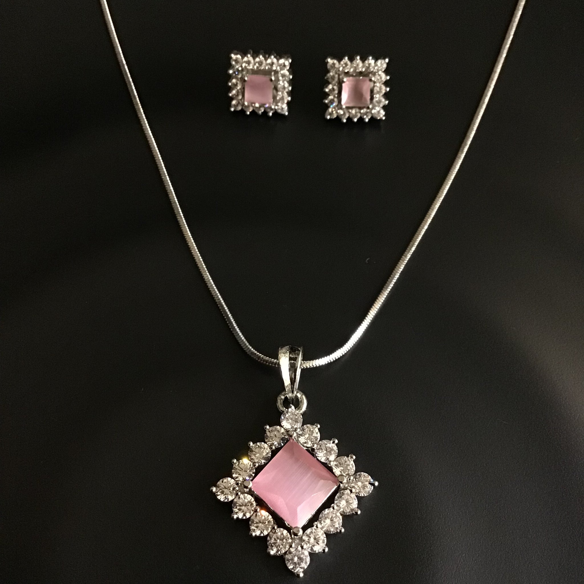 Zircon/AD Pendant Set 1167-69 - Dazzles Jewellery