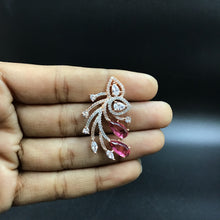 Ruby Zircon/AD Earring - Dazzles Jewellery