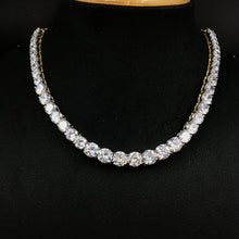 Single Line Round Neck Zircon/AD Necklace 3269-08 - Dazzles Jewellery