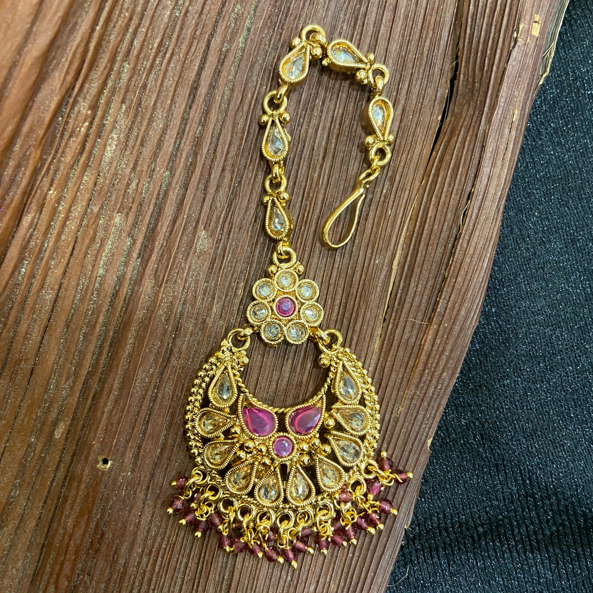 Polki Maang Tikka 1578-28 - Dazzles Jewellery
