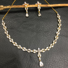 Round Neck Zircon/AD Necklace Set 3151-11 - Dazzles Jewellery