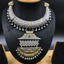 Green Oxidized Necklace Set - Dazzles Jewellery