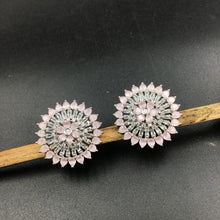 Silver Polish Zircon/AD Tops Studs 6707-69 - Dazzles Jewellery
