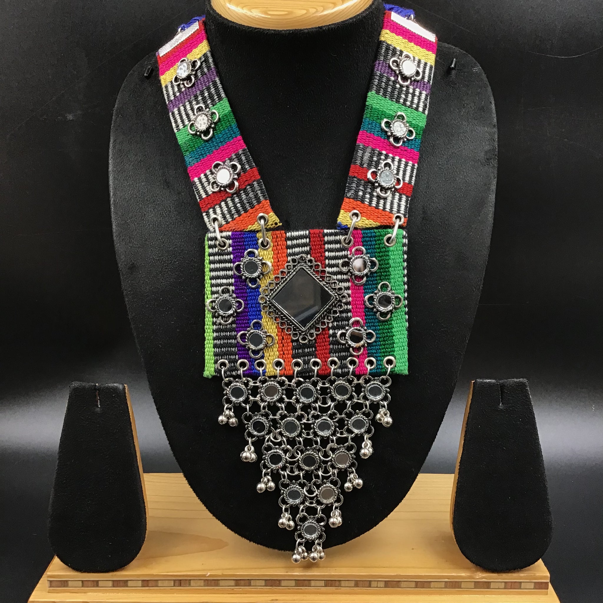 Heavy Oxidized Pendant Set 5044-R-1 - Dazzles Jewellery