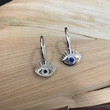 Silver Earring Evil Eye 1727-75 - Dazzles Jewellery
