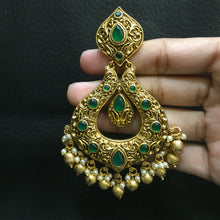 Green Gold Look Earring - Dazzles Jewellery