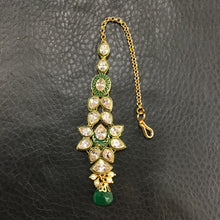 Kundan Polki Maang Tikka 4967-21 - Dazzles Jewellery