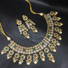 Polki Necklace Set 1013-21 - Dazzles Jewellery