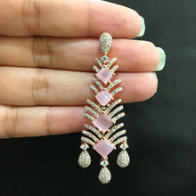 Zircon/AD Earring 1098-69 - Dazzles Jewellery