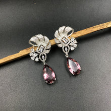 Silver Polish Zircon/AD Earring 6694-69 - Dazzles Jewellery