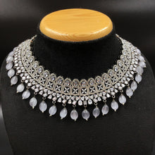 Gray Zircon/AD Necklace Set 11567-7679 - Dazzles Jewellery