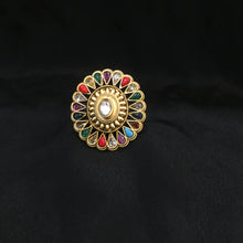 Antique Gold Finish Ring 4016-28 - Dazzles Jewellery