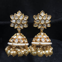 Gold Kundan Earring 5485-69 - Dazzles Jewellery