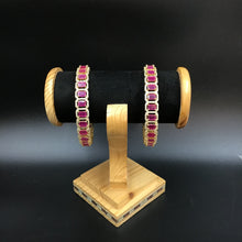 Pack of 2 Zircon/AD Bangles 3404-08 - Dazzles Jewellery