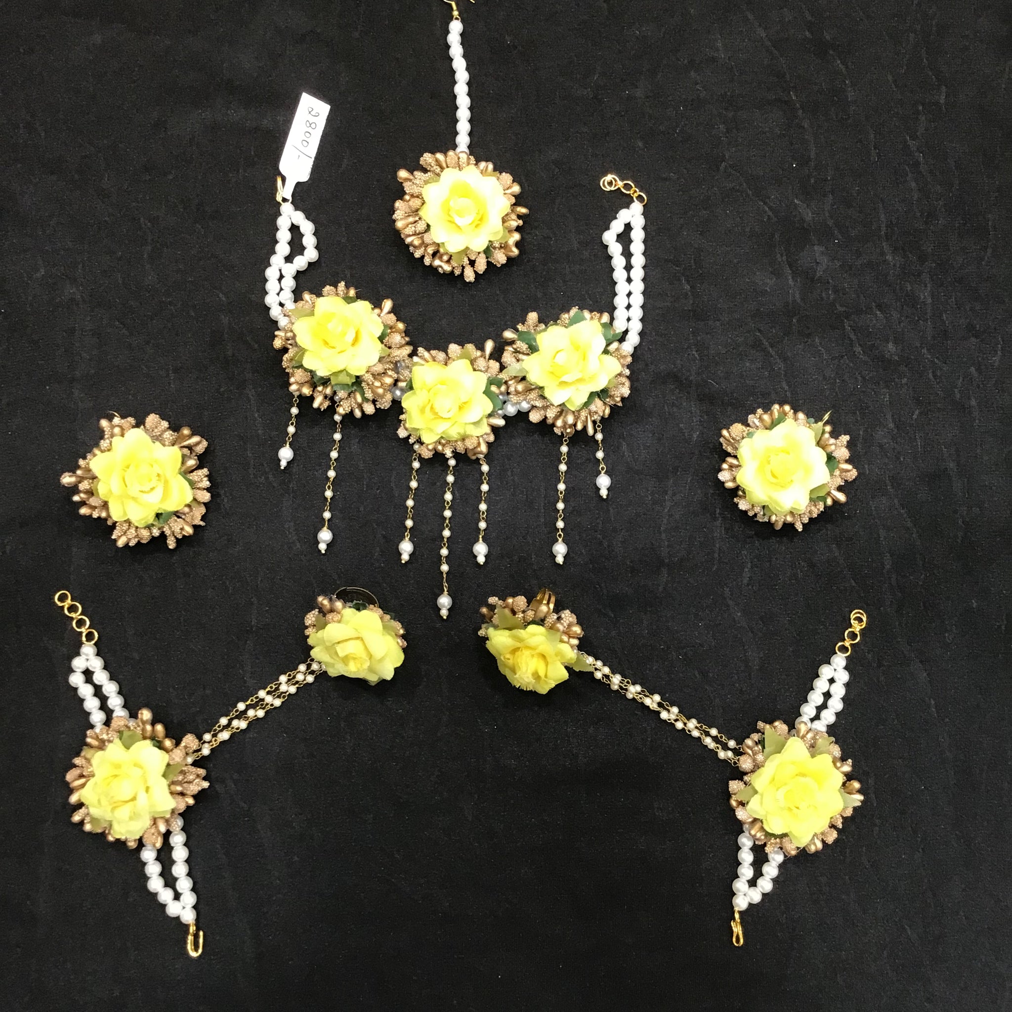 Flower Jewellery Set 5516-100 - Dazzles Jewellery