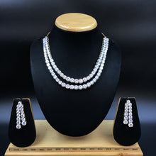 Round Neck Double Line Zircon/AD Necklace 3171-08 - Dazzles Jewellery