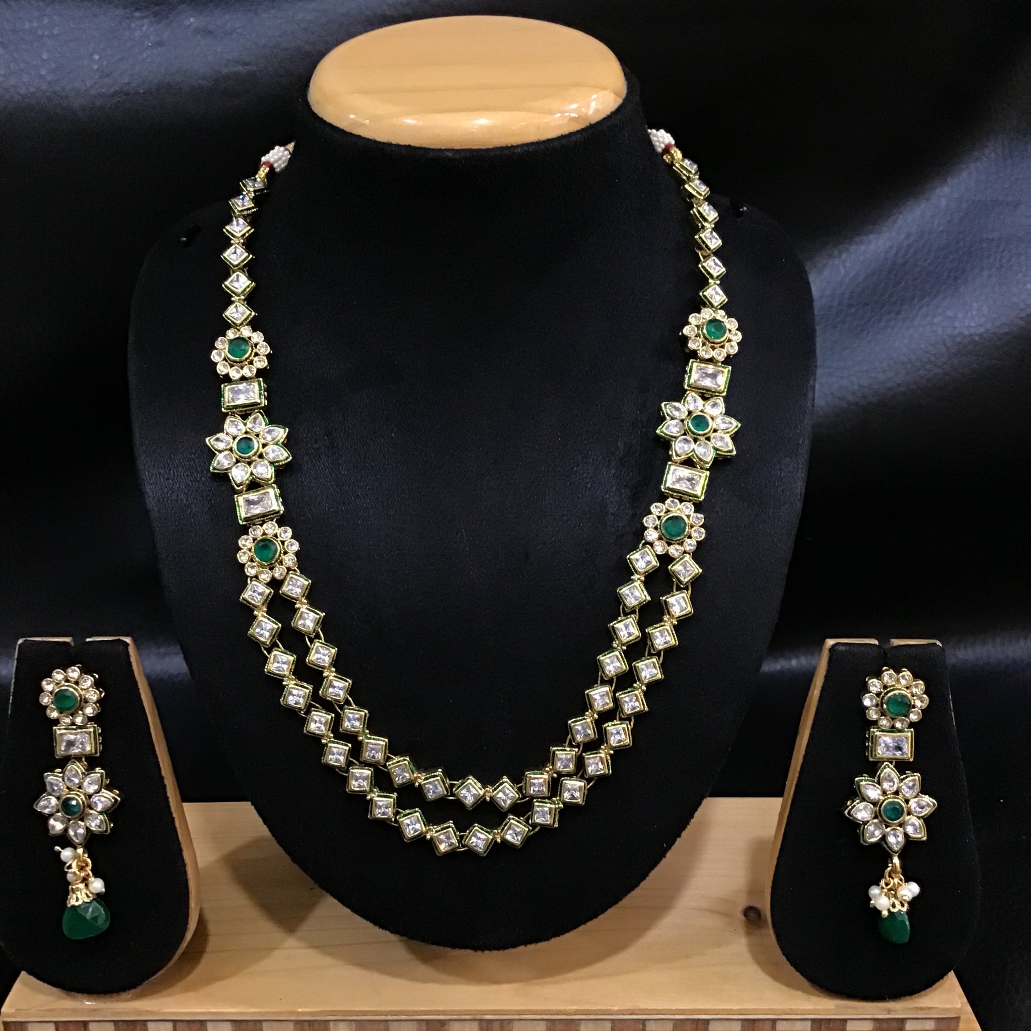 Polki Necklace Set 1517-21 - Dazzles Jewellery