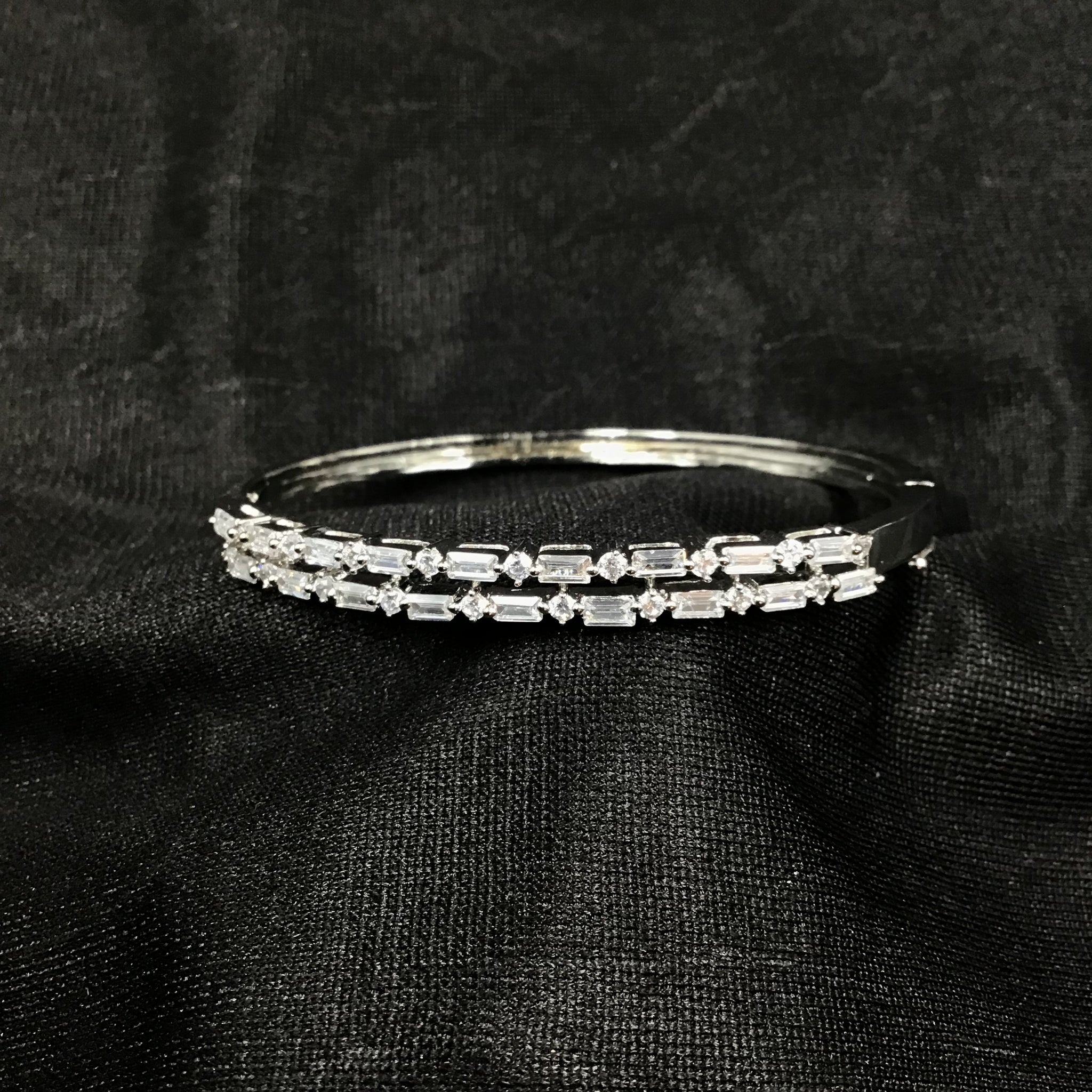 Openable Zircon/AD Bracelet 3230-11 - Dazzles Jewellery
