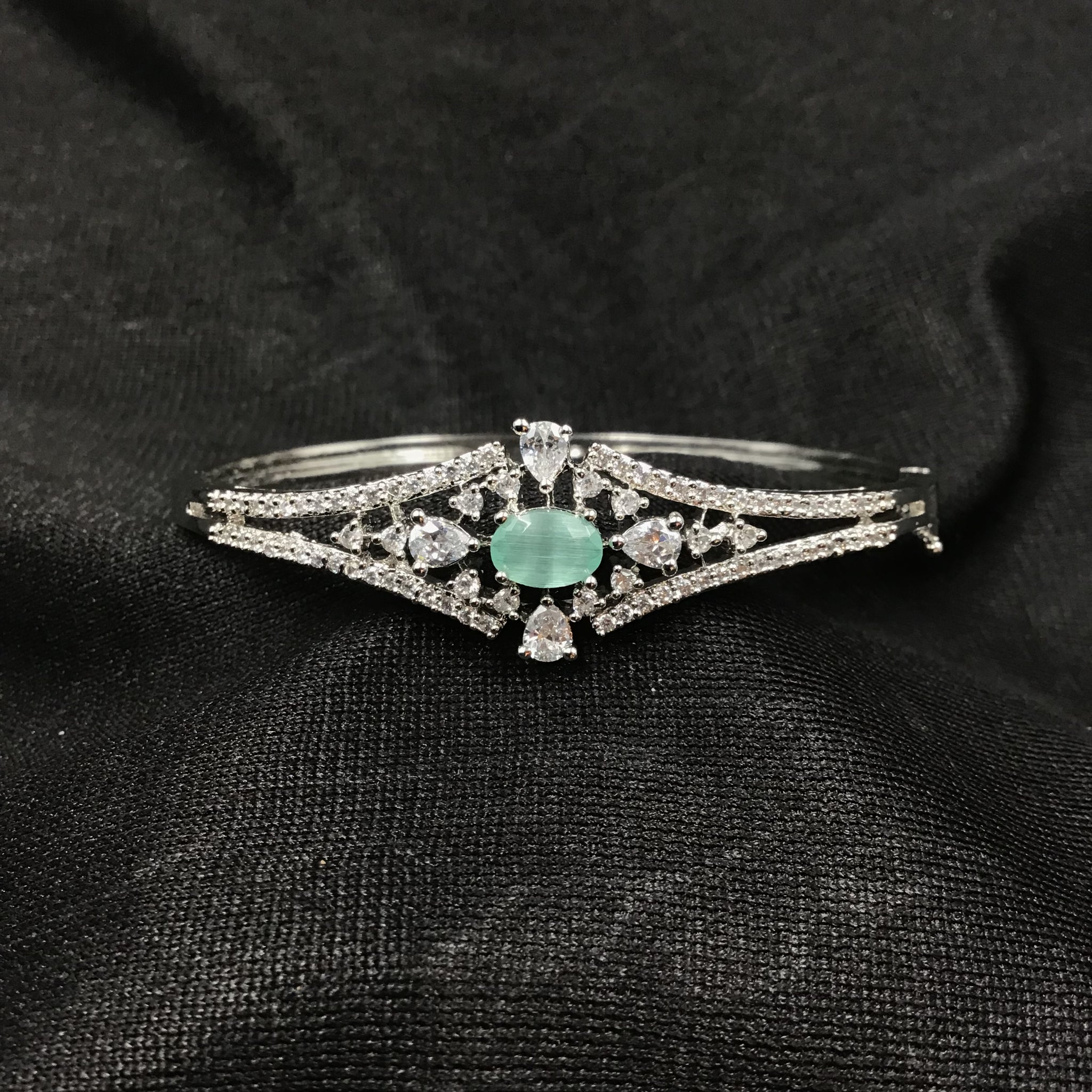 Openable Zircon/AD Bracelet 3232-11 - Dazzles Jewellery