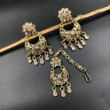 Pink Antique Necklace Set 12689-9223 - Dazzles Jewellery