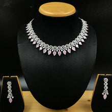 Round Neck Zircon/AD Necklace Set 5929-69 - Dazzles Jewellery
