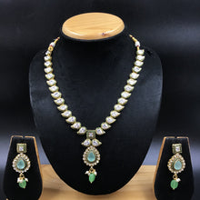 Round Neck Polki Necklace Set 4866-21 - Dazzles Jewellery
