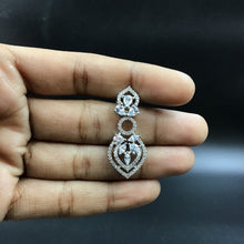 Silver Zircon/AD Necklace Set - Dazzles Jewellery