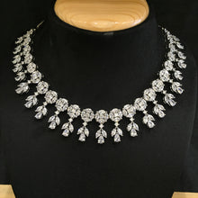 Round Neck Zircon/AD Necklace Set 6124-08 - Dazzles Jewellery