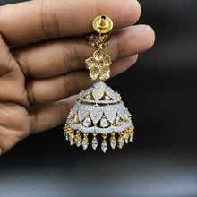 Jhumki Zircon/AD Earring 3360-08 - Dazzles Jewellery