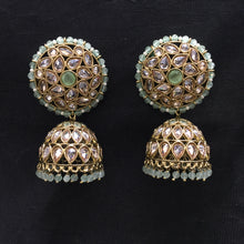 Mint Green Gold Look Earring - Dazzles Jewellery
