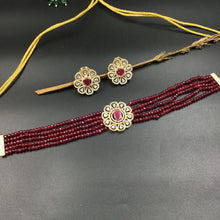 Zircon/AD Choker  Set 7181-33 - Dazzles Jewellery