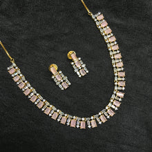 Round Neck Zircon/AD Necklace Set 6194-08 - Dazzles Jewellery