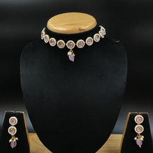 Choker Polki Necklace Set 4878-21 - Dazzles Jewellery