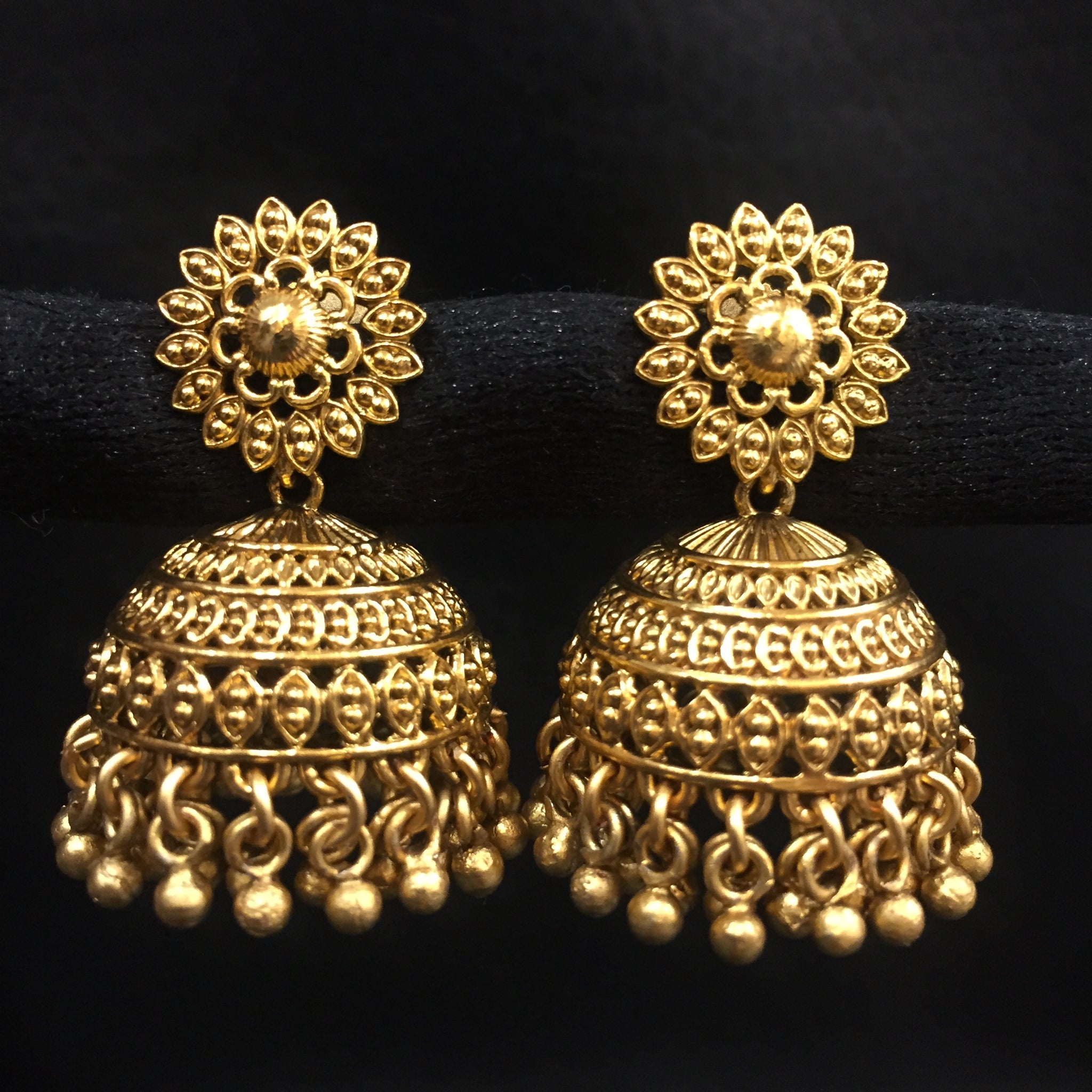 Jhumki Antique Earring 3866-28 - Dazzles Jewellery