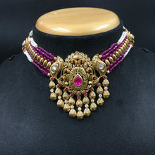 Choker Antique Necklace Set 3568-28 - Dazzles Jewellery