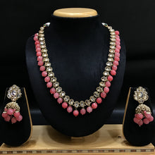 Pink Antique Necklace Set - Dazzles Jewellery