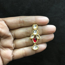 Ruby Kundan Necklace Set - Dazzles Jewellery