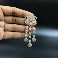 Gold Zircon/AD Necklace Set  18927-6109 - Dazzles Jewellery