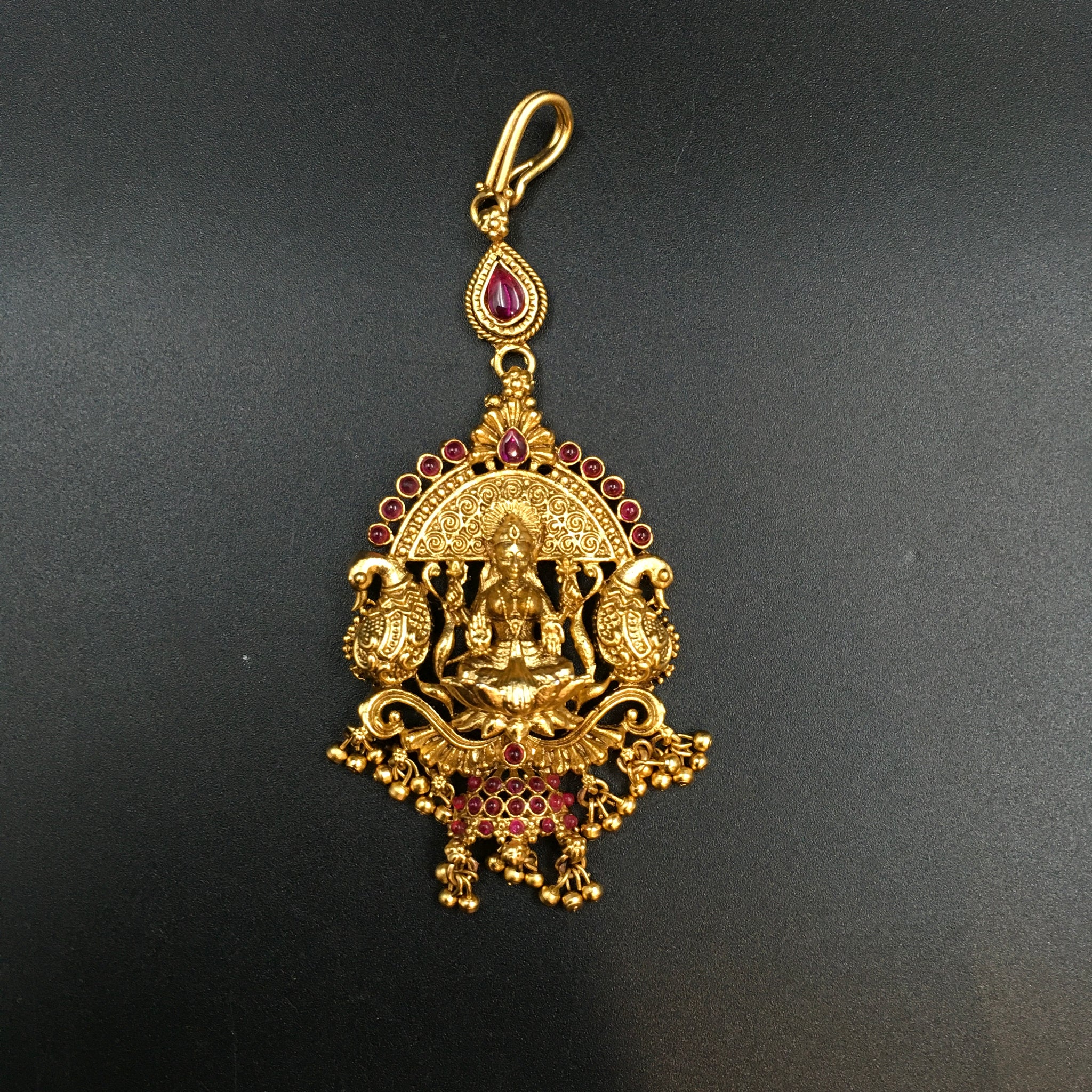 Antique Gold Polish Maang Tikka 3818-28 - Dazzles Jewellery