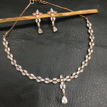 Round Neck Zircon/AD Necklace Set 3151-11 - Dazzles Jewellery