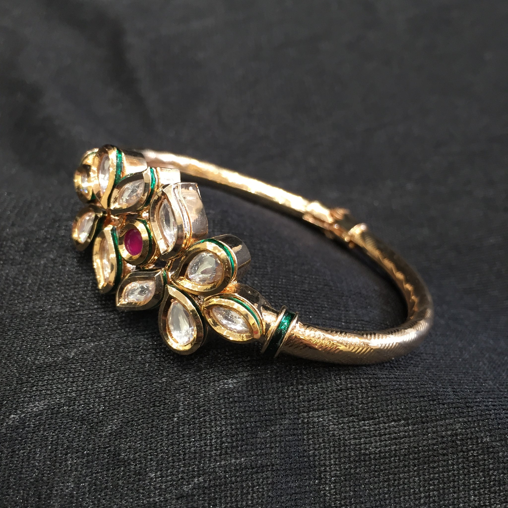 Kundan Bracelet 6116-68 - Dazzles Jewellery